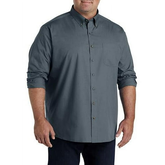 Easy-Care Solid Sport Shirt Iron Gate 7XL