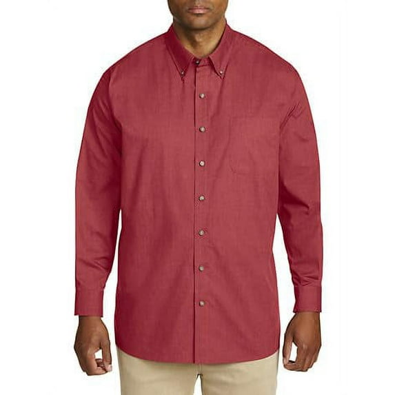 Easy-Care Solid Sport Shirt Lava Falls Heather 2XL