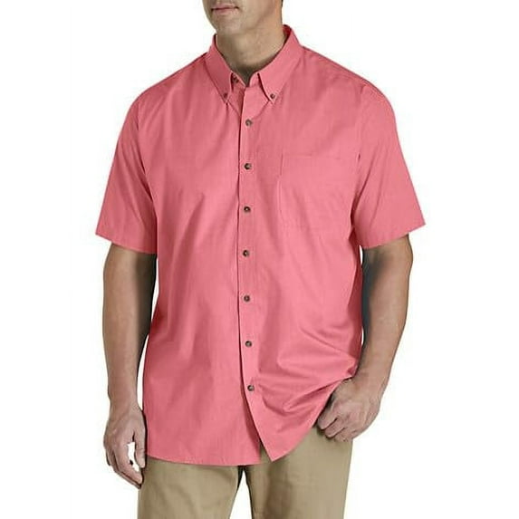 Easy-Care Solid Sport Shirt Tea Rose 6XL