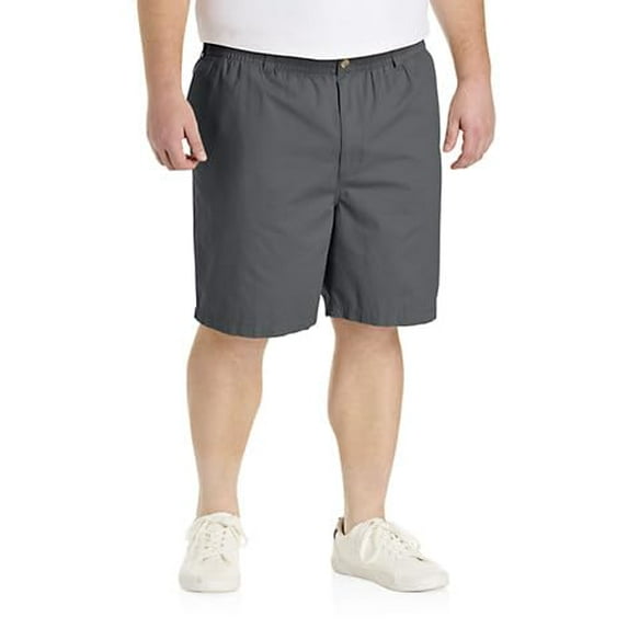 Elastic-Waist Cotton Shorts Charcoal 3XL