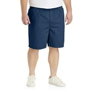 HARBOR BAY Elastic-Waist Cotton Shorts Navy 1XL