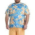 thumbnail image 1 of Harbor Bay by DXL Men's Big and Tall Floral Print Swim Shirt Blue 5XL, 1 of 2