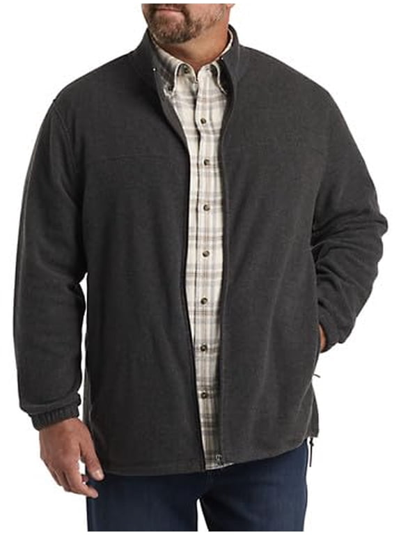 Full-Zip Polar Fleece Jacket Charcoal 4XLT