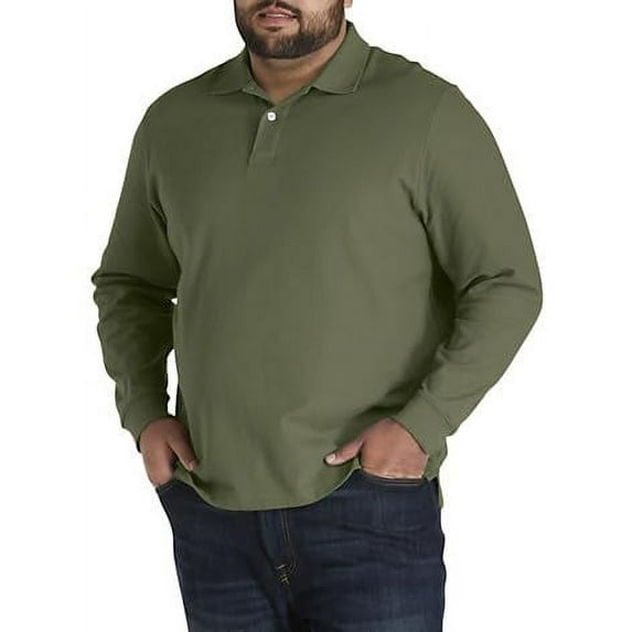 Honeycomb Piqué Polo Shirt Olive Night 5XLT