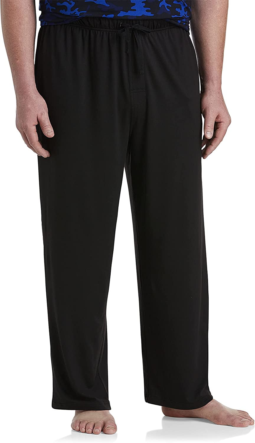 Harbor Bay by DXL Men's Big and Tall Jersey Knit Lounge Pants, Black ...