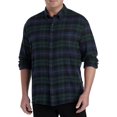 thumbnail image 1 of Large Plaid Flannel Sport Shirt Black Blue 2XL, 1 of 3