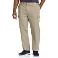 thumbnail image 1 of Harbor Bay by DXL Men's Big and Tall Continuous Comfort Cargo Pants, Khaki, 46W x 28L, 1 of 8