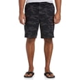 thumbnail image 1 of Harbor Bay by DXL Men's Big and Tall  Men's Big and Tall Continuous Comfort Cargo Shorts, Black Camo, 50 Long, 1 of 6