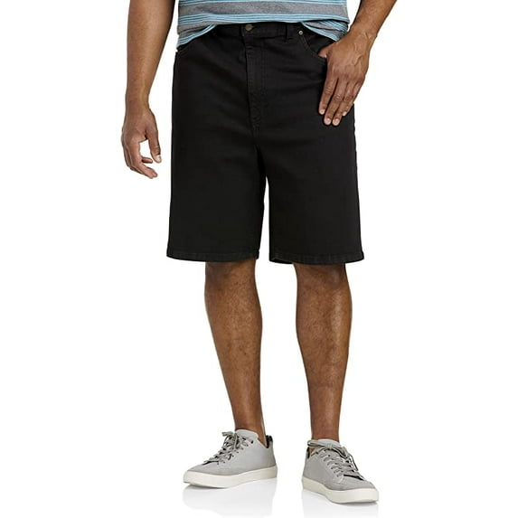 Harbor Bay by DXL Men's Big and Tall Men's Big and Tall Continuous Comfort Loose-Fit Shorts, Black, 52 Regular