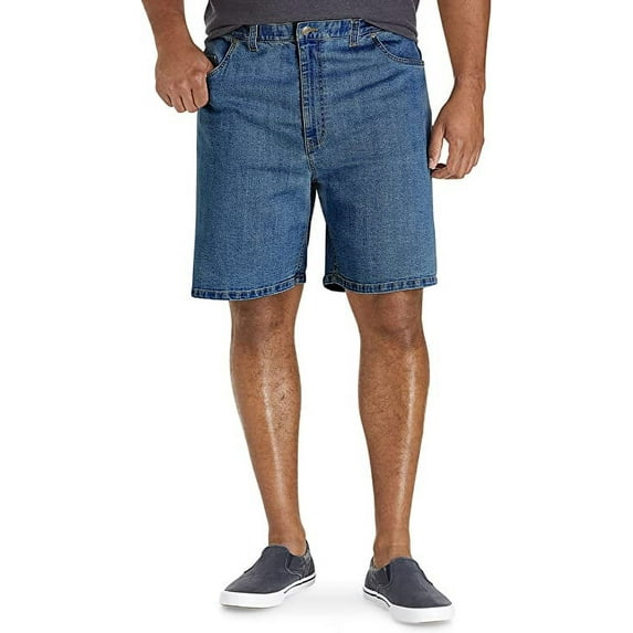 Harbor Bay by DXL Men's Big and Tall Men's Big and Tall Continuous Comfort Loose-Fit Shorts, Medium Blue, 58 Long