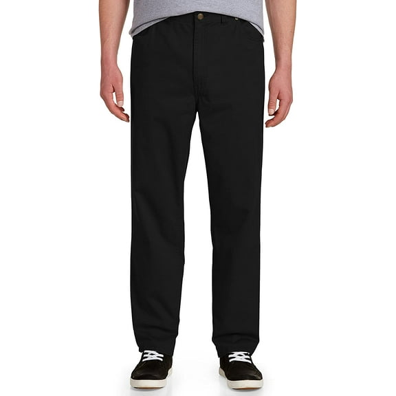 Harbor Bay by DXL Men's Big and Tall Continuous Comfort Pants, Black, 54W X 28L