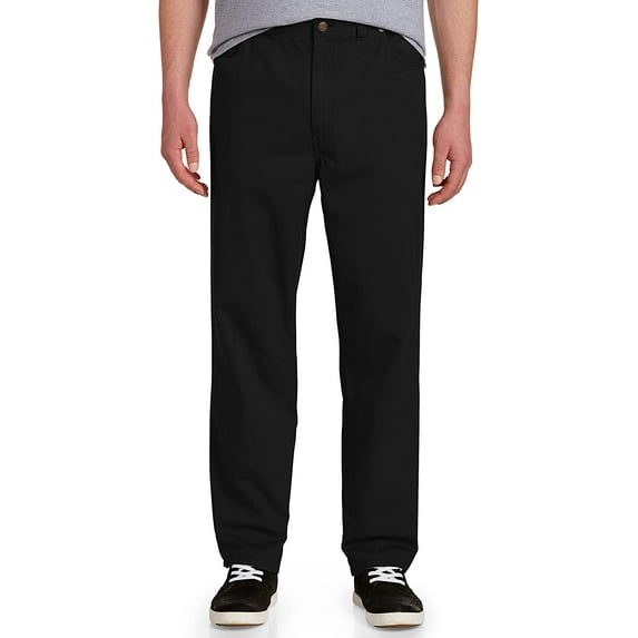 Harbor Bay by DXL Men's Big and Tall Continuous Comfort Pants, Black, 58W X 30L
