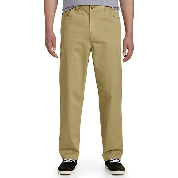 Harbor Bay by DXL Men's Big and Tall Continuous Comfort Pants, Tigers Eye, 42W x 34L