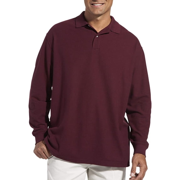 Harbor Bay by DXL Men's Big and Tall Men's Big and Tall Honeycomb Piqu� Polo Shirt, Mountain View, 1XLTALL
