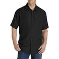 thumbnail image 1 of Harbor Bay by DXL Men's Big and Tall Microfiber Comfort Grid Sport Shirt, Vivid Green, 4XL, 1 of 6
