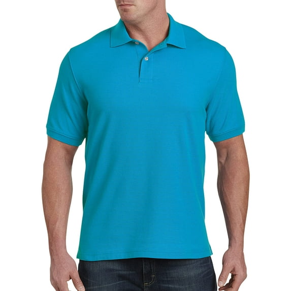 Harbor Bay by DXL Men's Big and Tall Men's Big and Tall Piqu� Polo Shirt, Hawaiian Ocean, 7XL