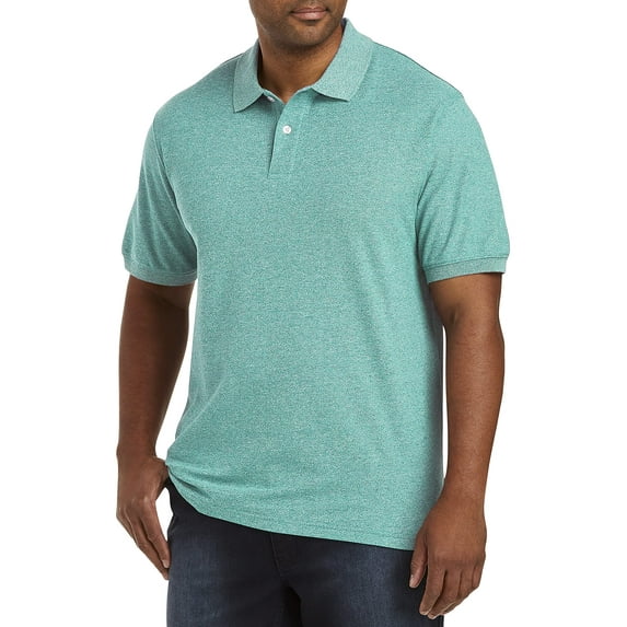 Harbor Bay by DXL Men's Big and Tall Men's Big and Tall Piqu� Polo Shirt, Latigo Bay Marl, 4XLTALL 4XT