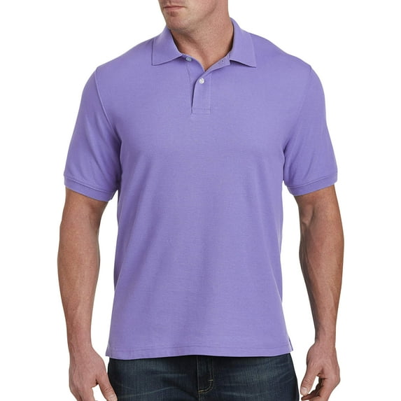 Harbor Bay by DXL Men's Big and Tall Men's Big and Tall Piqu� Polo Shirt, Veronica Purple, 3XLTALL 3XT