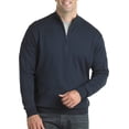 thumbnail image 1 of Harbor Bay by DXL Men's Big and Tall Quarter-Zip Pullover Sweater, Navy, 6XLTALL, 1 of 6