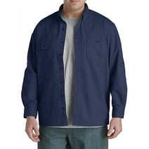Harbor Bay by DXL Men's Big and Tall  Men's Big and Tall Roll-Sleeve Work Shirt, Peacoat, 2XLTALL Peacoat 2XLT