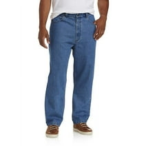Harbor Bay by DXL Men's Big and Tall  Men's Big and Tall Rugged Loose-Fit Jeans, Medium Wash, 44W X 32L Medium Wash x