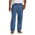 thumbnail image 1 of Harbor Bay by DXL Men's Big and Tall Rugged Loose-Fit Jeans, Medium Wash, 50W X 28, 1 of 8