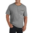 thumbnail image 1 of Harbor Bay by DXL Men's Big and Tall Slub Henley Shirt, Grey Heather, 3XLTALL, 1 of 7