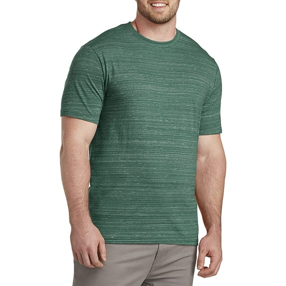 Harbor Bay by DXL Men's Big and Tall Men's Big and Tall Space-Dyed T-Shirt, Quiet Grey Space Dye, 4XL