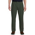 thumbnail image 1 of Harbor Bay by DXL Men's Big and Tall  Men's Big and Tall Waist-Relaxer Pleated Twill Pants, Olive, 56 Regular/30 Inseam 56 x 30, 1 of 6