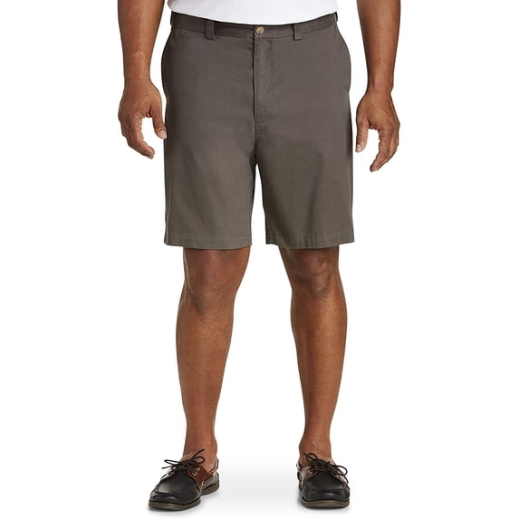 Harbor Bay by DXL Men's Big and Tall Men's Big and Tall Waist-Relaxer Shorts, Charcoal, 60 Long