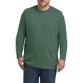 thumbnail image 1 of Harbor Bay by DXL Men's Big and Tall  Men's Big and Tall Wicking No-Pocket Long-Sleeve Tee Shirt, Bistro Green Heather, 6XLTALL Bistro Green Hthr, 1 of 6