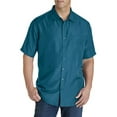 thumbnail image 1 of Microfiber Comfort Grid Sport Shirt Blue Coral 5XLT, 1 of 3