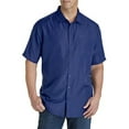 thumbnail image 1 of Microfiber Comfort Grid Sport Shirt Navy Blue 2XL, 1 of 3