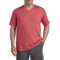 thumbnail image 1 of Moisture-Wicking Jersey V-Neck T-Shirt Camellia Rose Marl 3XLT, 1 of 3