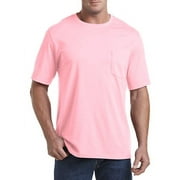 Harbor Bay by DXL Men's Big and Tall Moisture-Wicking Pocket T-Shirt Candy Pink 7XL