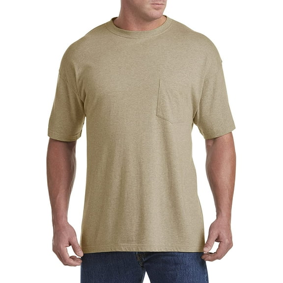 sweat resistant Pocket T-Shirt Cement Heather 7XL