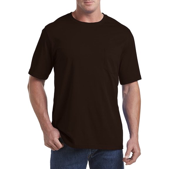 Sweat Resistant Jersey Pocket T-Shirt Java Brown 3XLT