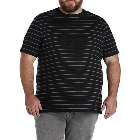 sweat resistant Striped T-Shirt Black Grey 6XLT