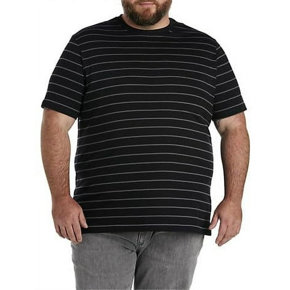 sweat resistant Striped T-Shirt Black Grey 7XL