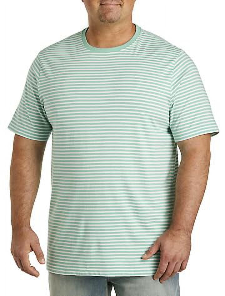 Harbor Bay by DXL Men's Big and Tall Moisture-Wicking Striped T-Shirt ...