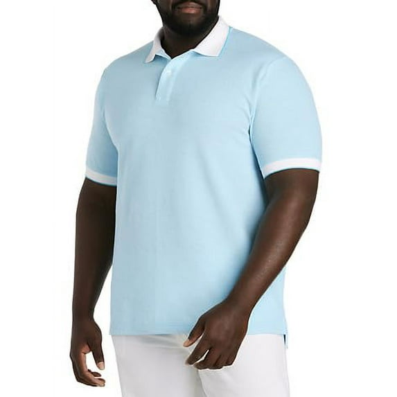 Oxford Tipped Polo Shirt Blue 4XLT