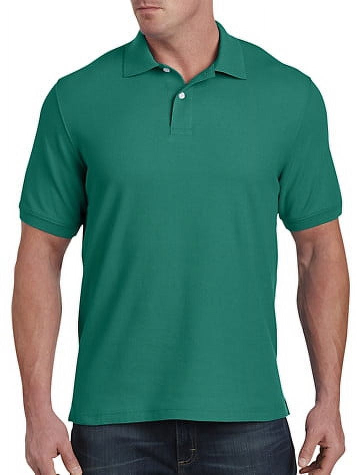 Harbor Bay by DXL Men's Big and Tall Piqué Polo Shirt Aventurine 6XLT