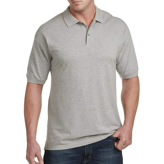 Piqué Polo Shirt Grey Heather 2XLT