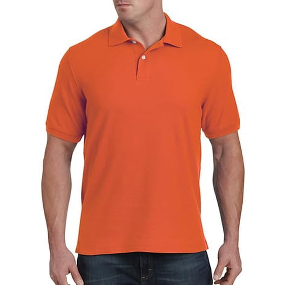 Piqué Polo Shirt Orange Tiger 3XLT