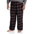 thumbnail image 1 of Plaid Flannel Lounge Pants Black 1XLT, 1 of 2