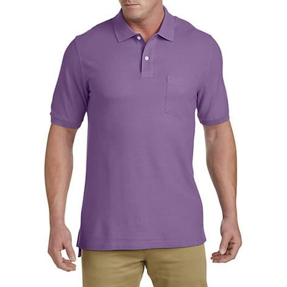 Pocket Piqué Polo Shirt Ameythest Heather 6XLT