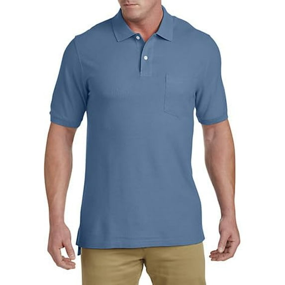 Pocket Piqué Polo Shirt Moonlight Blue 7XLT