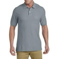 thumbnail image 1 of Pocket Piqué Polo Shirt Neat Gray Heather 5XLT, 1 of 3