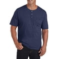 thumbnail image 1 of Slub Henley Shirt Deep Indigo Hthr 2XLT, 1 of 3