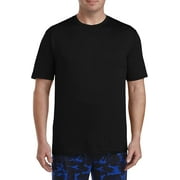 Harbor Bay by DXL Men's Big and Tall Tech Stretch Crewneck T-Shirt, Black, 2XLTALL